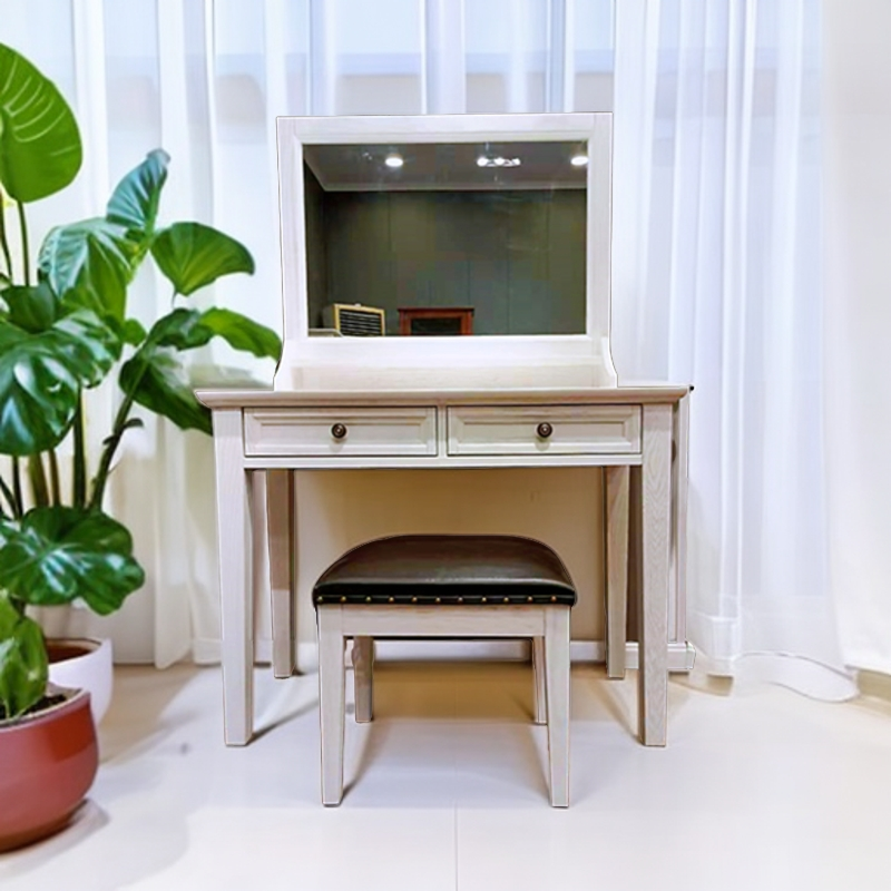 AS125 B款北美红橡木梳妆台梳张台凳子（包安装）