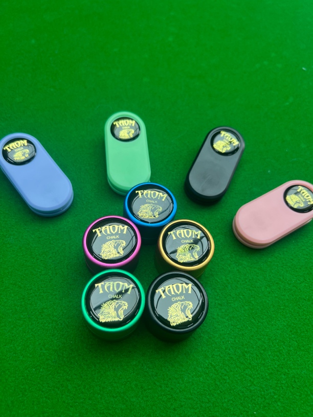 塔悟姆蓝色绿色粉色黑色金属盒巧克夹巧克粉金属网红同款台球装备