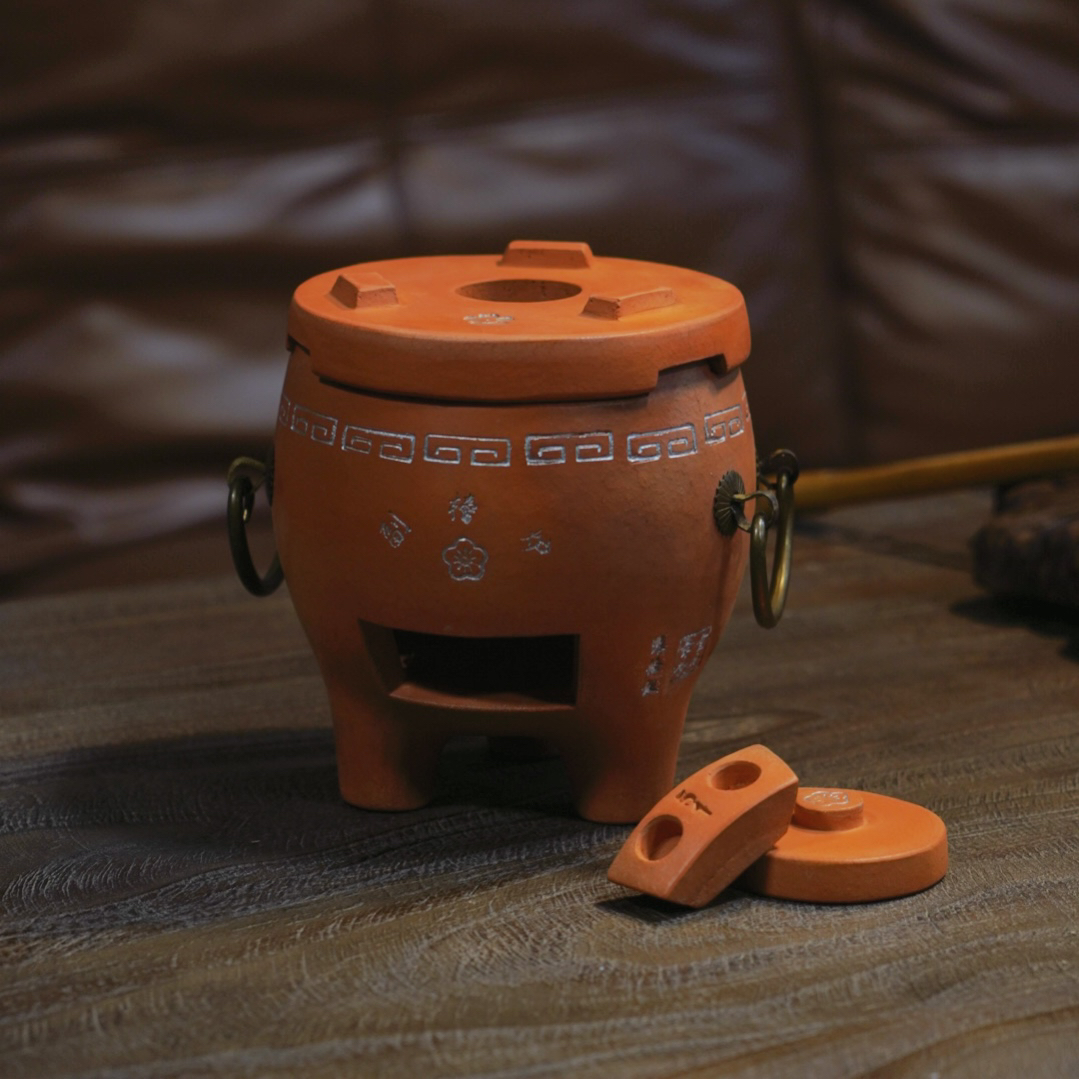 三足·金鼎炉·纯手工天窑烧工夫茶炉炭炉工夫茶具红泥小火炉