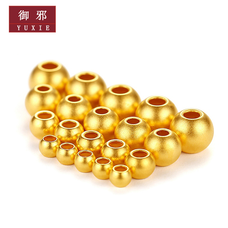 足金999黄金6mm古法33颗约6.53克   03