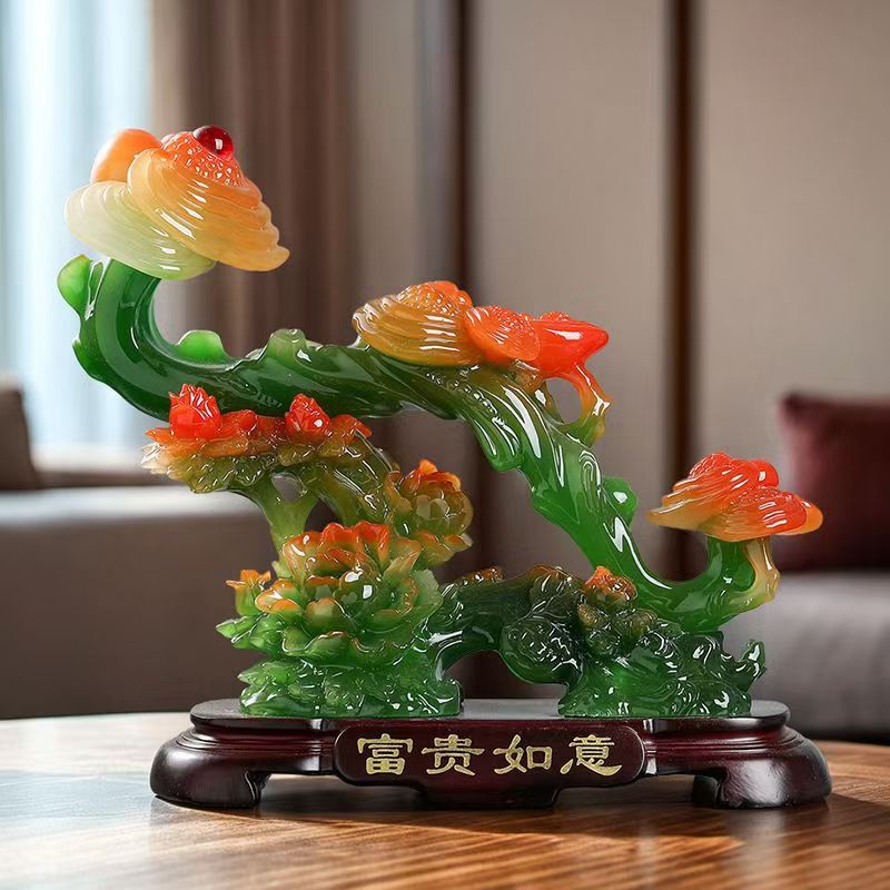 富贵如意摆件家用创意如意摆件酒柜玄关高级感高档摆件电视柜礼物