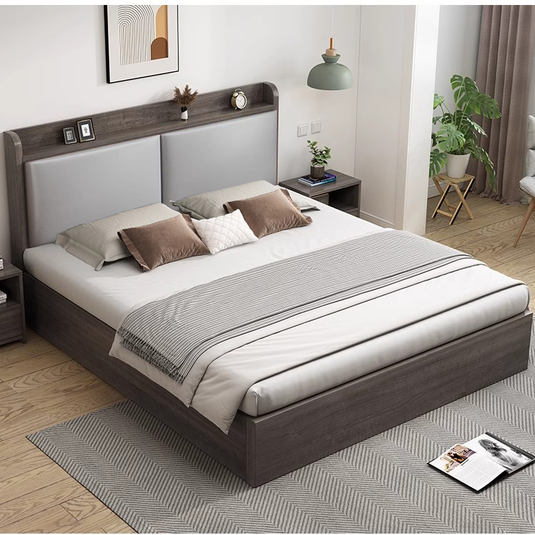 木床现代简约北欧小户型齐边1.5米主卧双人床