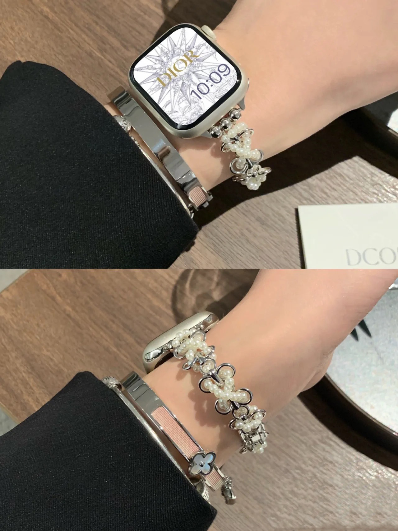 适用于applewatch7苹果手表小众设计珠珠手链iwatch8代6/5/SE表带
