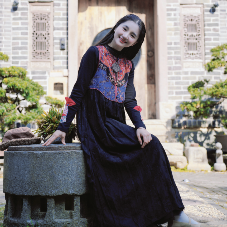 《鸳鸯扣》背心裙/