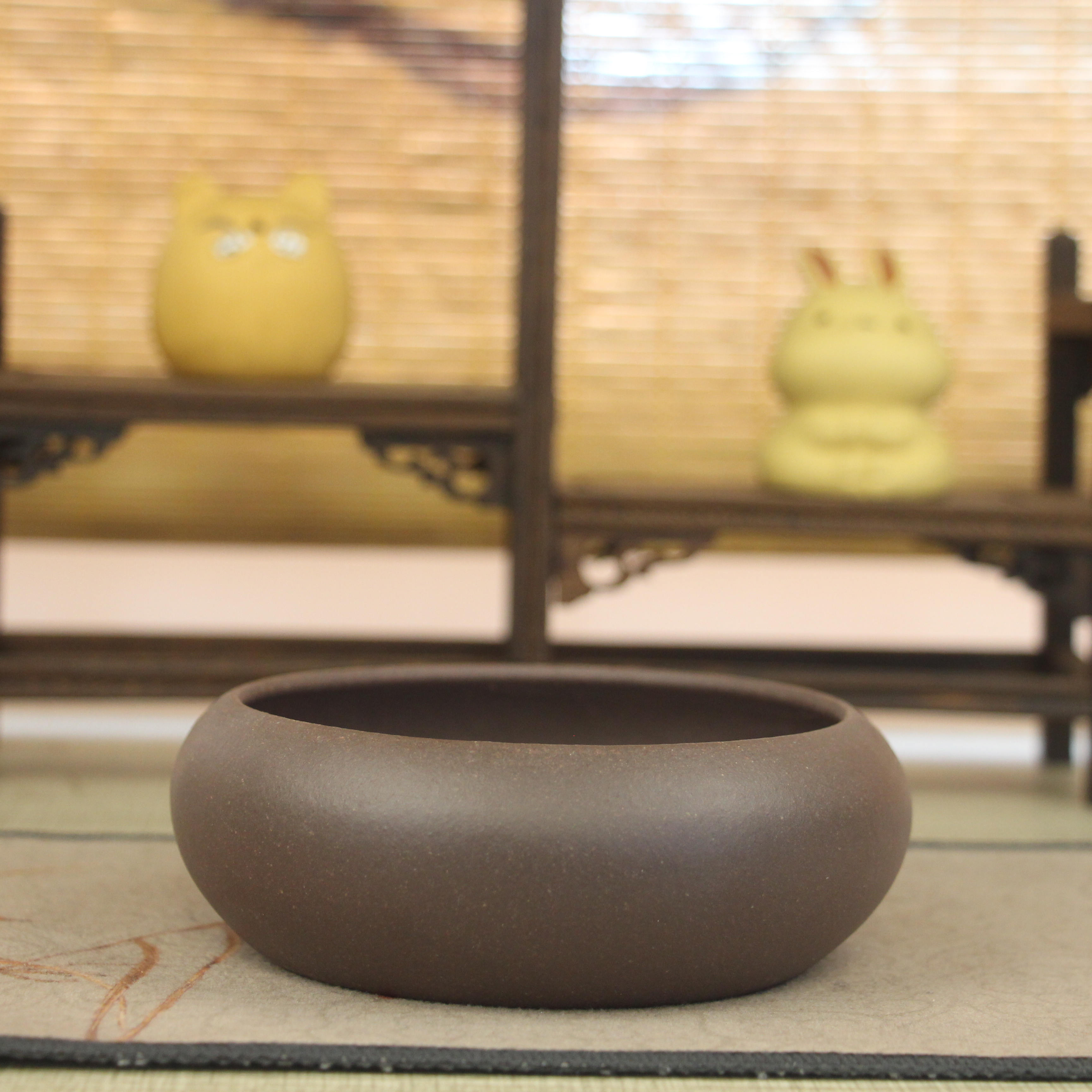 【正高张洪明紫砂】全手水洗 原矿天青泥 直径12厘米 宜兴紫砂