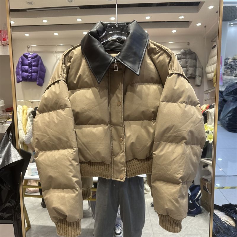 波司澄户外流行羽绒棉服女韩国秋冬可拆卸撞色短款外套百搭舒适保