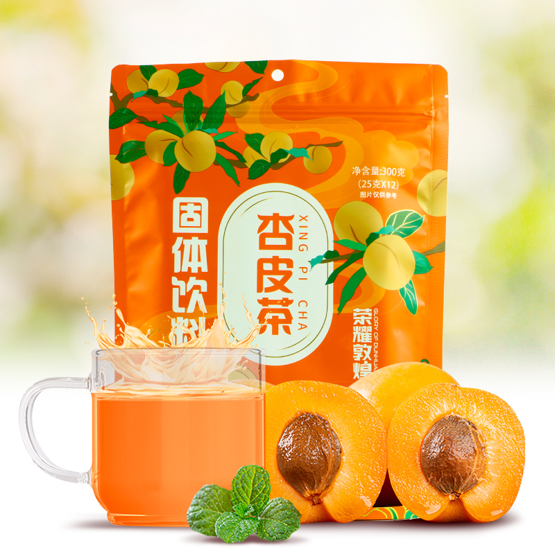 moyuan/莫园甘肃敦煌莫园杏皮茶（固体饮料）300g/袋 冲剂速溶 方便