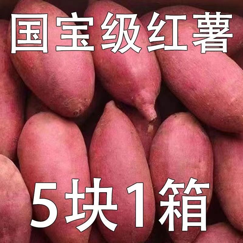 【抢购中】超甜沙地红薯1-9斤新鲜红黄心蜜薯地瓜板栗番薯水果蔬菜