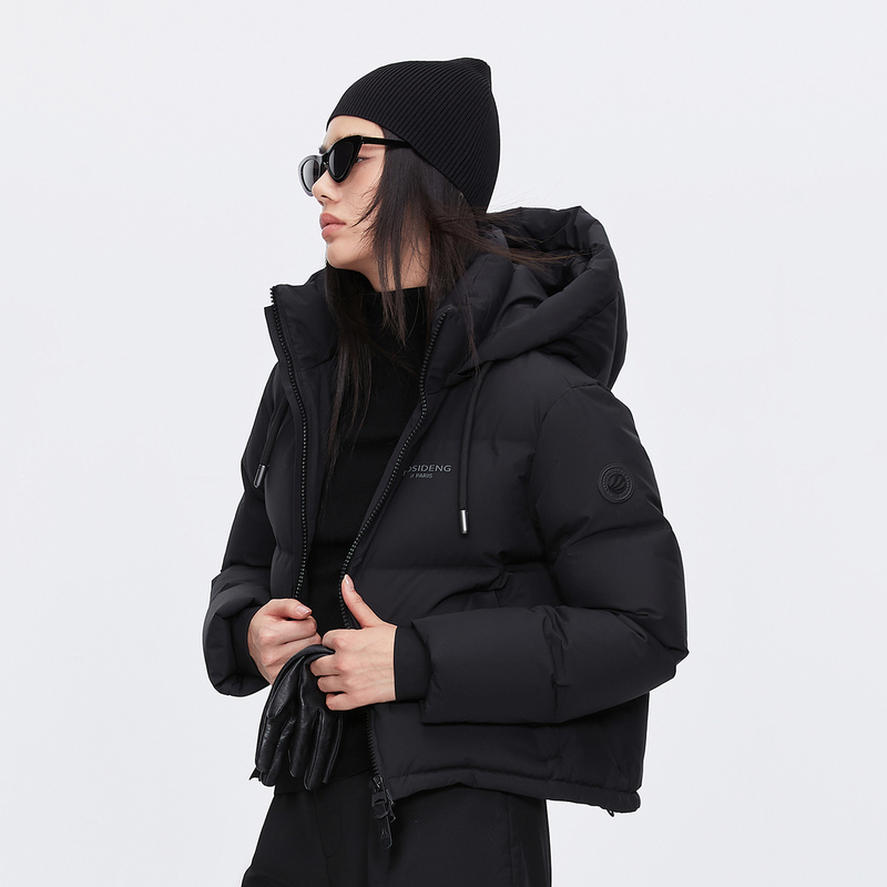 波司登巴黎线24年冬季新款高端线轻奢短款外套时尚百搭连帽羽绒服
