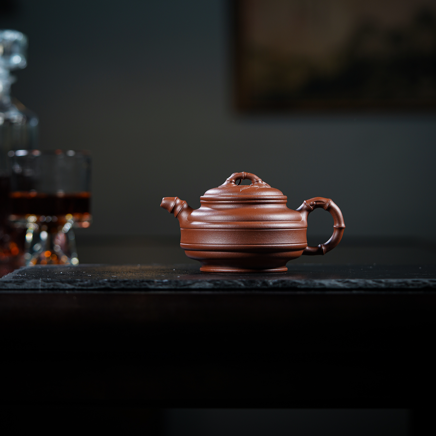 经典再现· 双线竹鼓丨景舟花器必入壶 半手工 240cc 底槽青