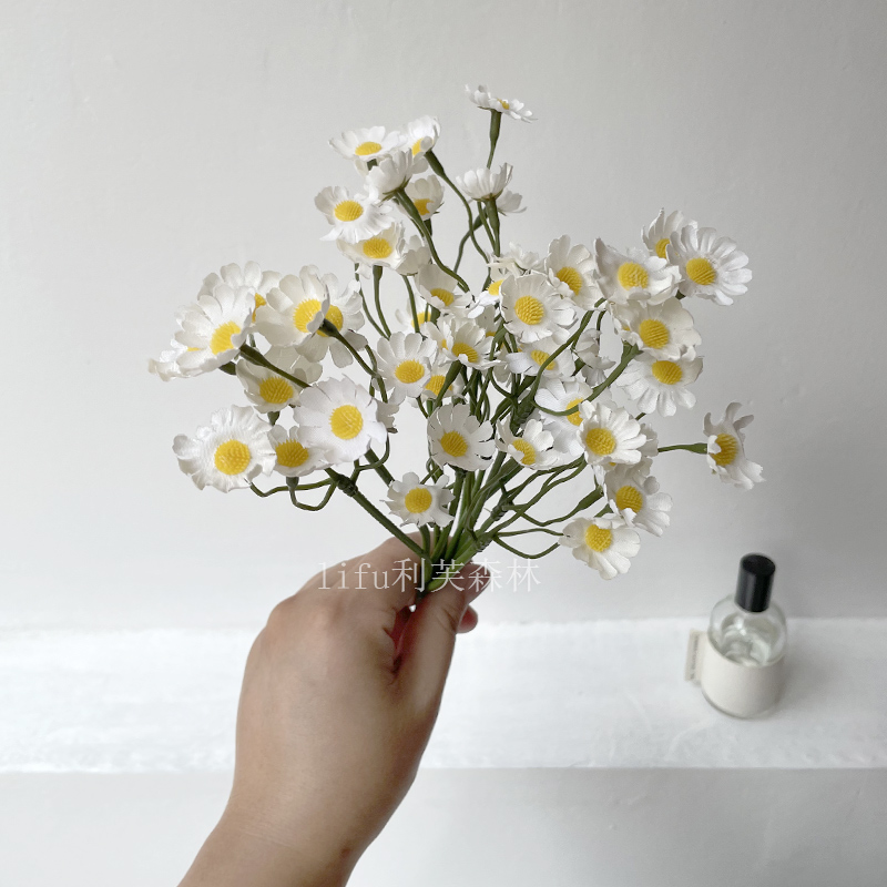 温柔清新风 手札洋甘菊仿真花 mini手捧花艺小雏菊绢花装饰花花