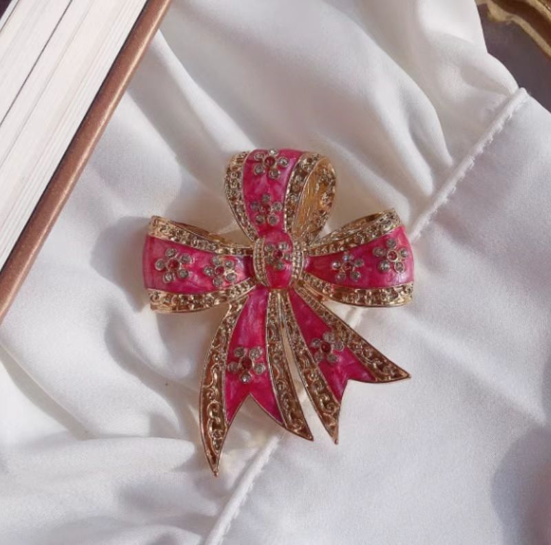 铜合金胸针 Z0288少女蕾丝带蝴蝶结胸针