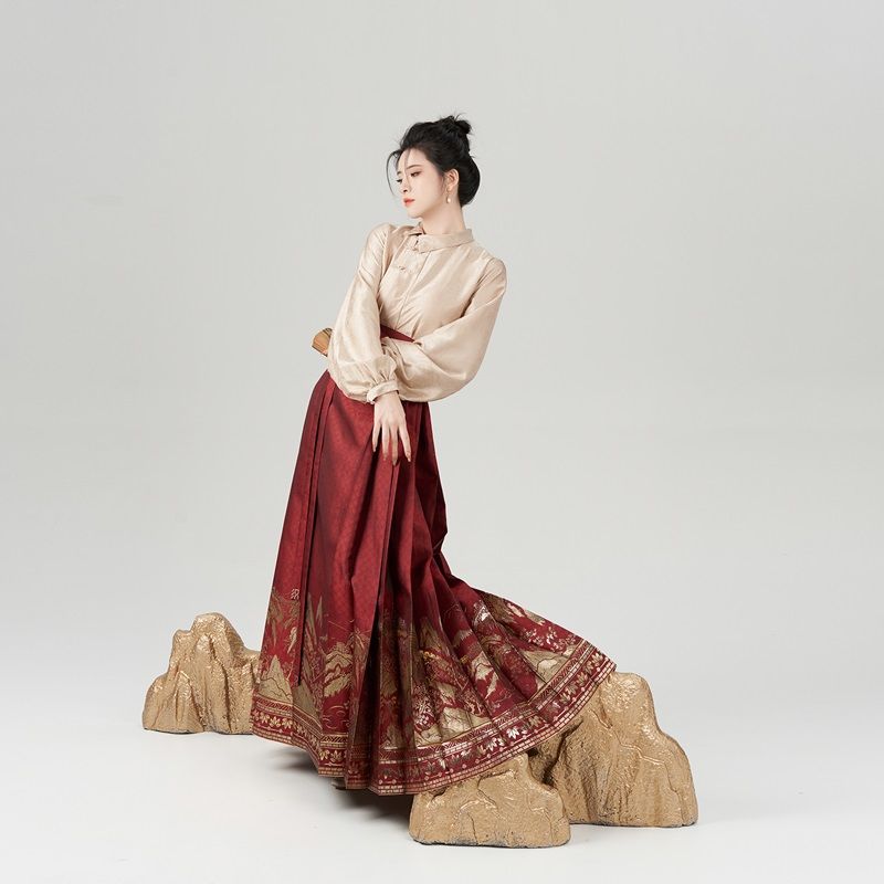 织造司原创明制明朝汉服[万里]马面裙新款爆款国风女款正版上衣