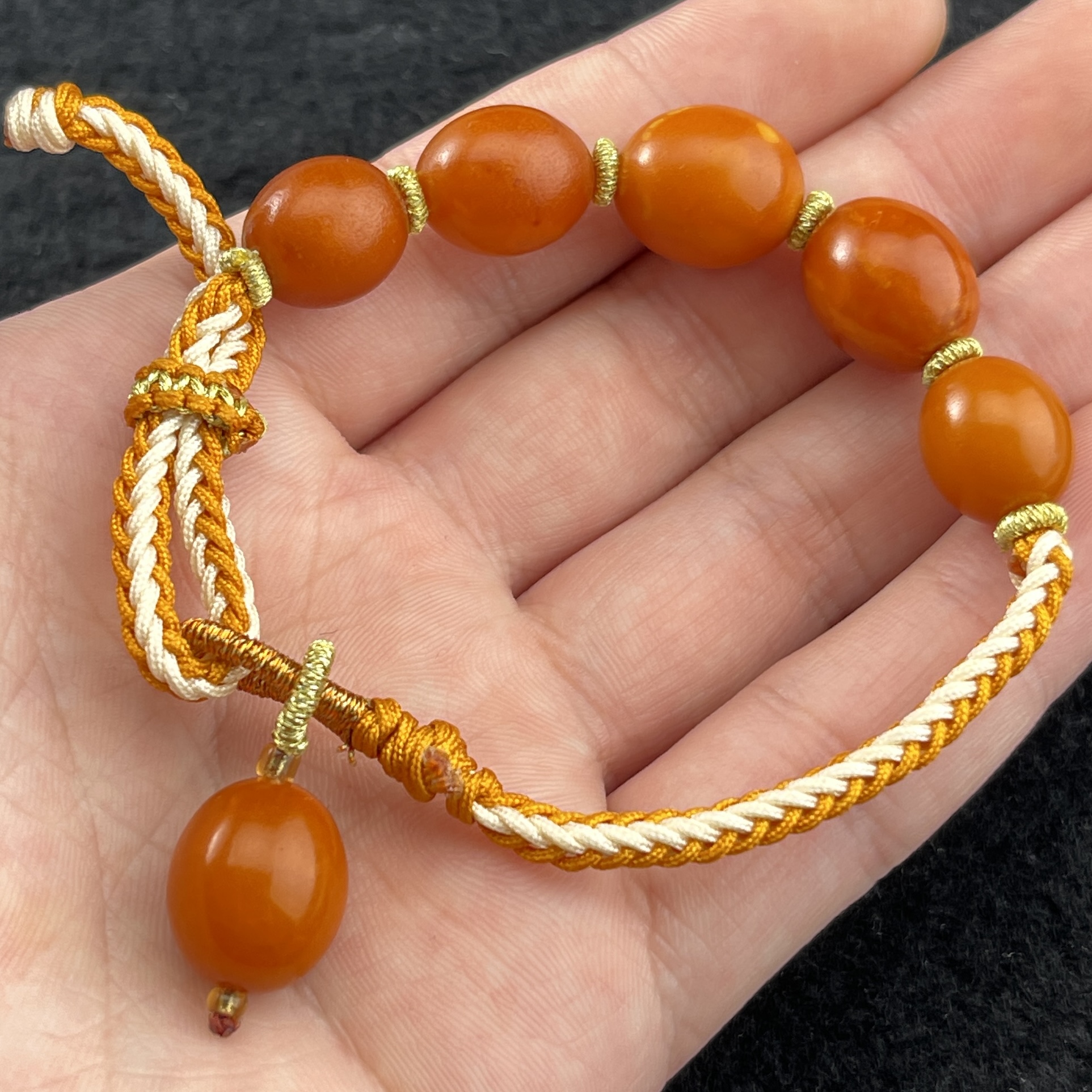 【玉氏珠宝】老蜡枣珠手串-约11*13mm 多样性 发一CAN010358