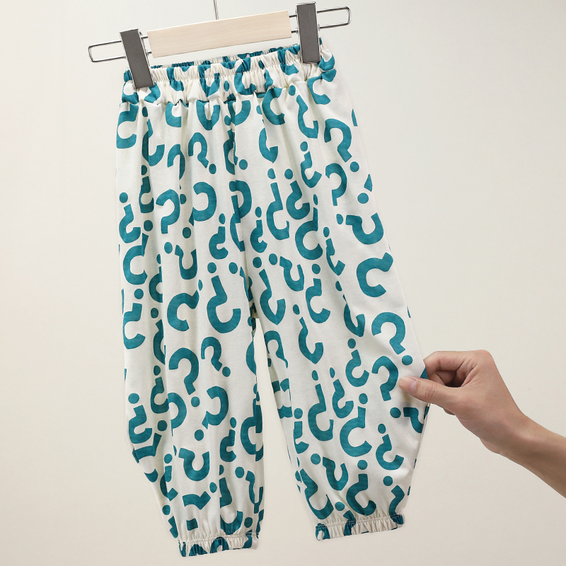 1043儿童防蚊裤女童男款裤子阔腿裤6-12岁潮款运动裤潮范夏季薄款