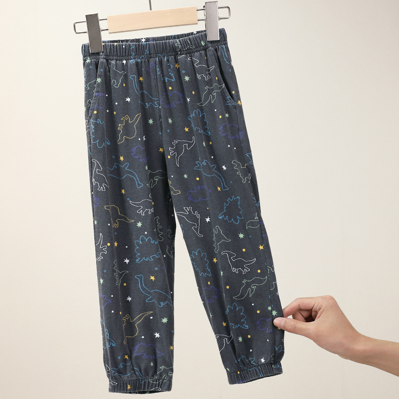 儿童防蚊裤男童宝宝夏季薄款莫代尔棉裤子长宽松幼儿园 4153/4069