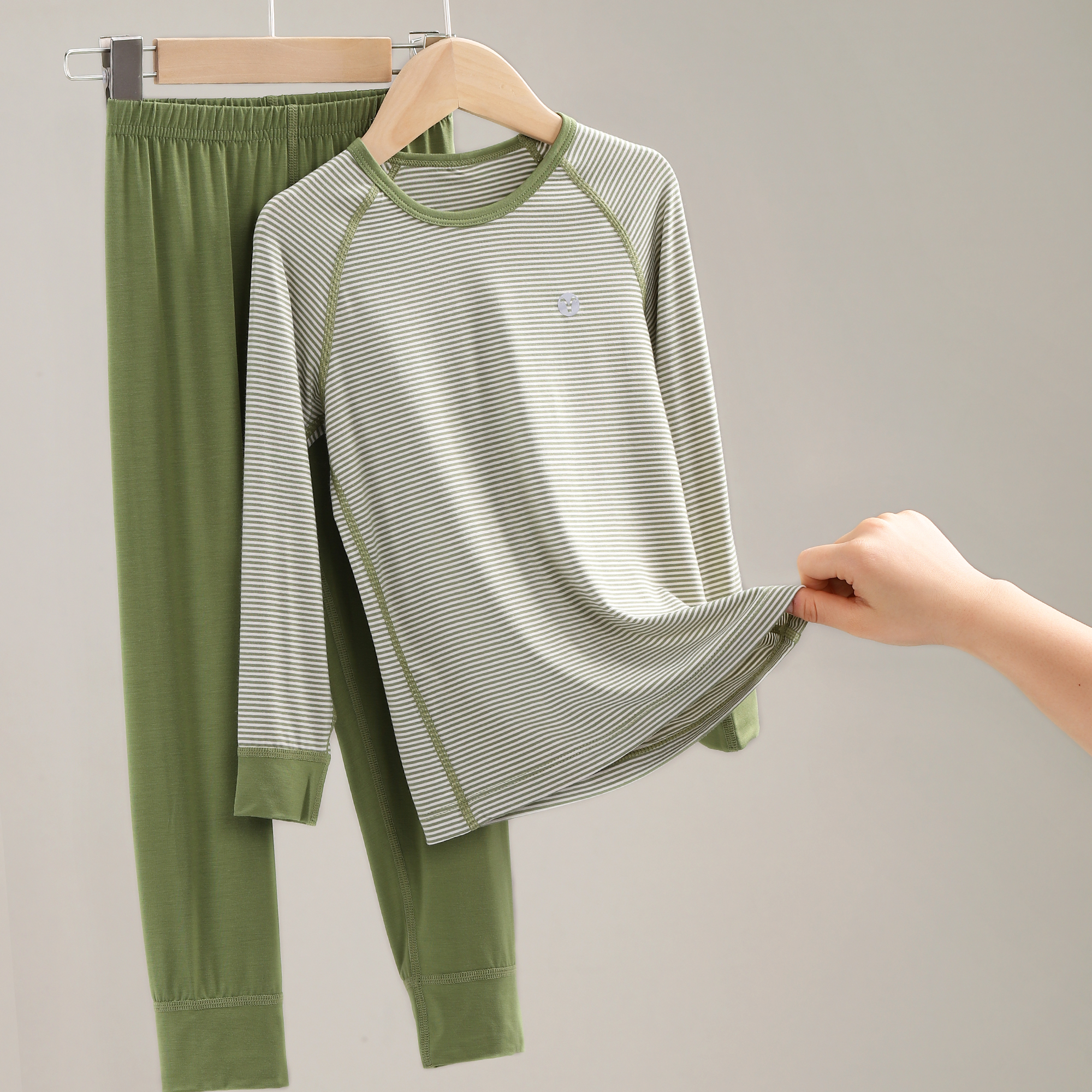 儿童睡衣春秋款男孩家居服套装男大童夏季莫代尔冰丝薄款 124221