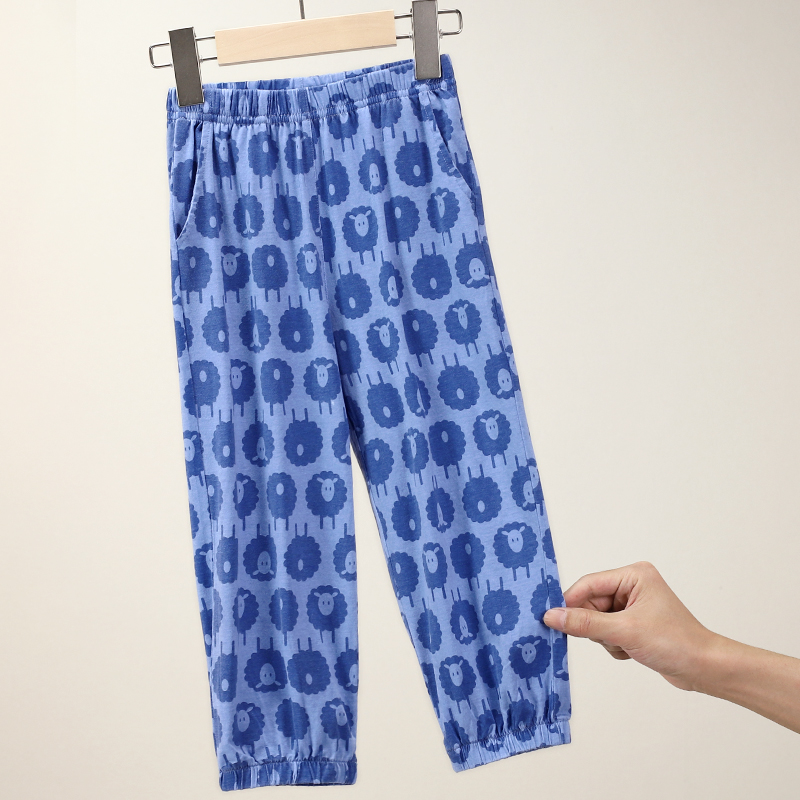 B 4069儿童防蚊裤男童女孩宝宝夏季阔腿裤运动裤抖抖裤潮范中大童