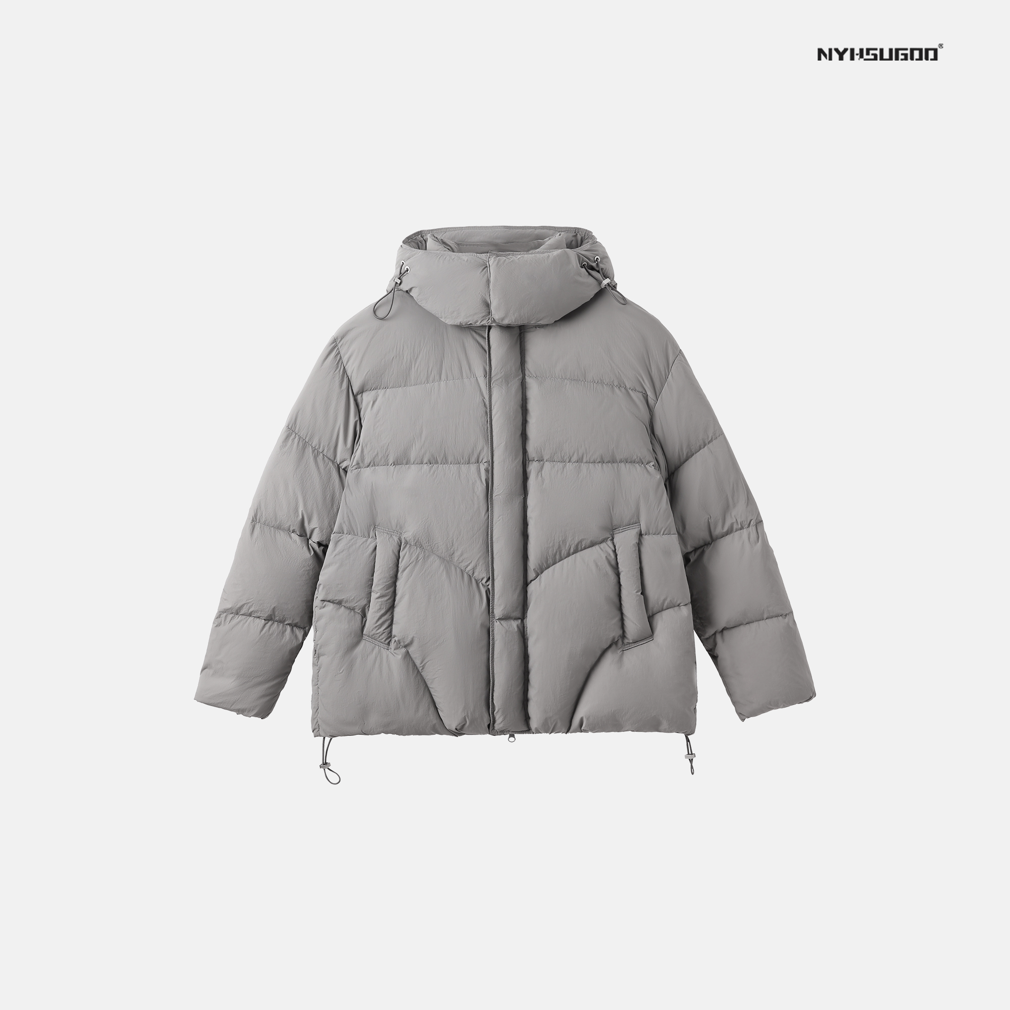 NYHSUGOO/南乙3178冬季男士90白鸭绒羽绒服情侣韩系连帽保暖外套