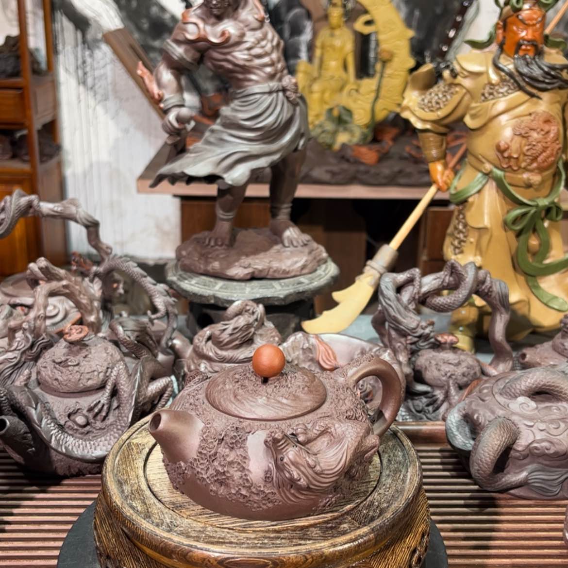 【闪购商品】紫砂茶壶笑**云