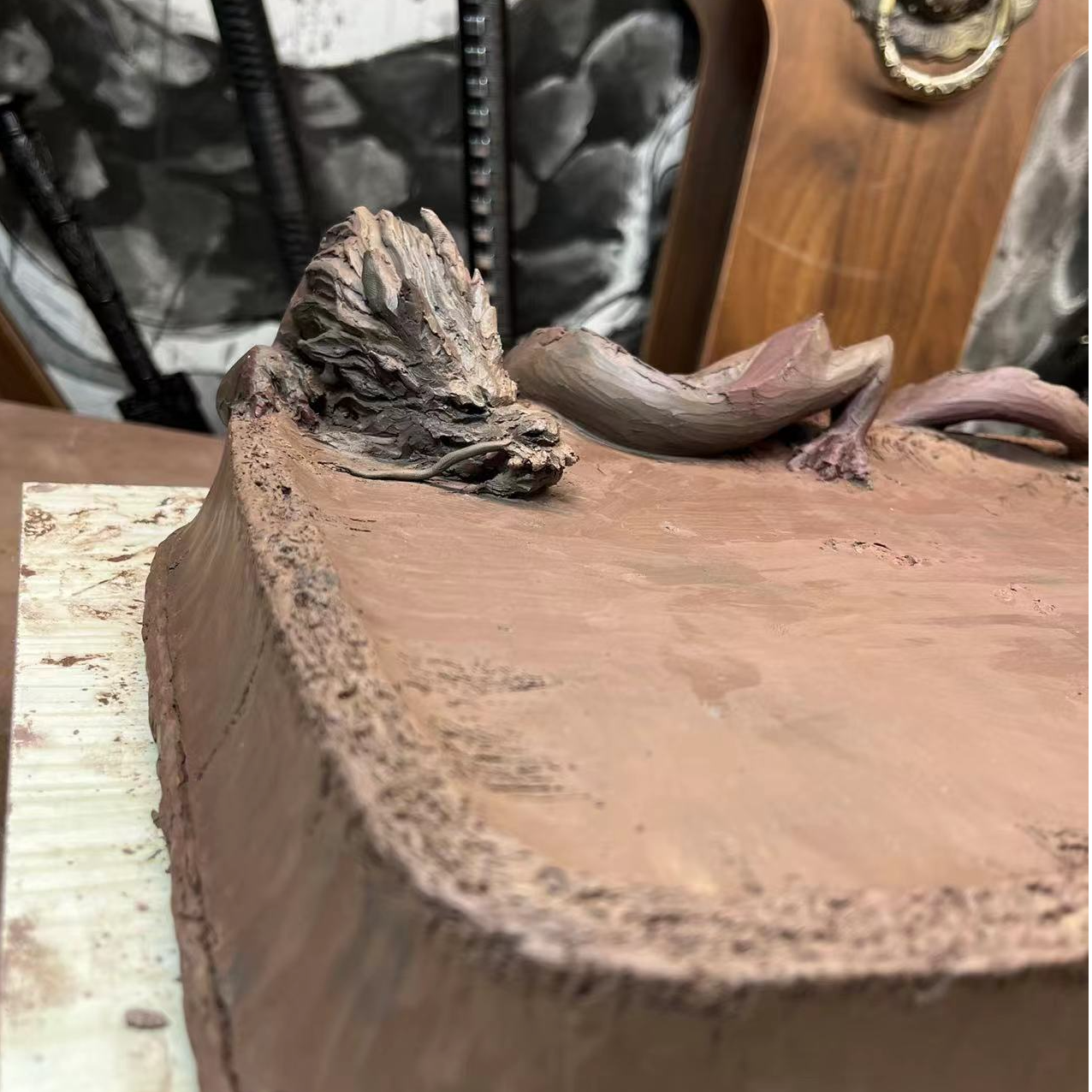 龙天下紫砂茶盘葛艺堂原创岀品主人杯茶道