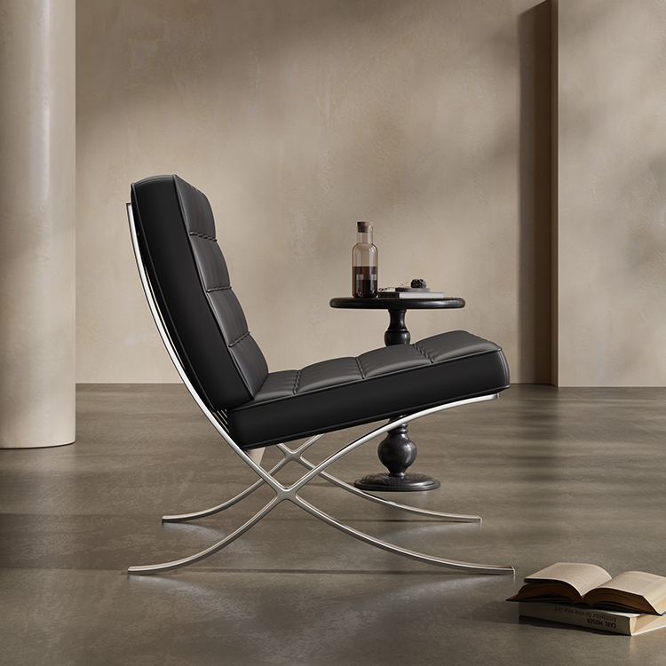 佩格家具巴塞罗那椅极简真皮休闲沙发网红高颜值家具躺椅客厅阳台