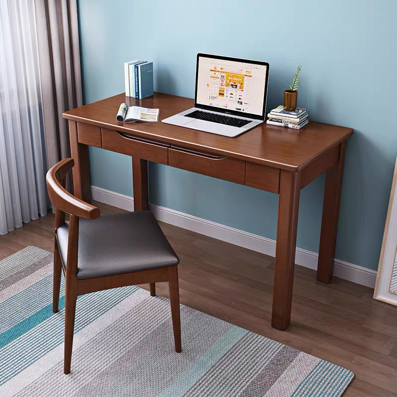 【宽45窄款】实木书桌学习桌电脑家用办公桌45CM宽小户型桌子桌椅