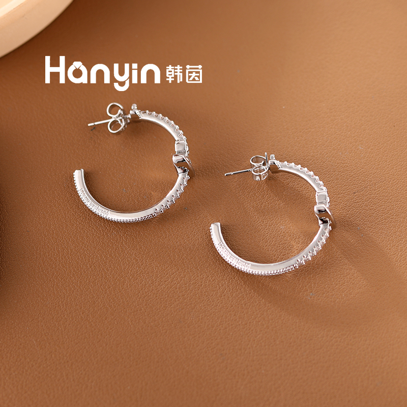 铜合金耳饰 时尚气质土星耳钉AAA