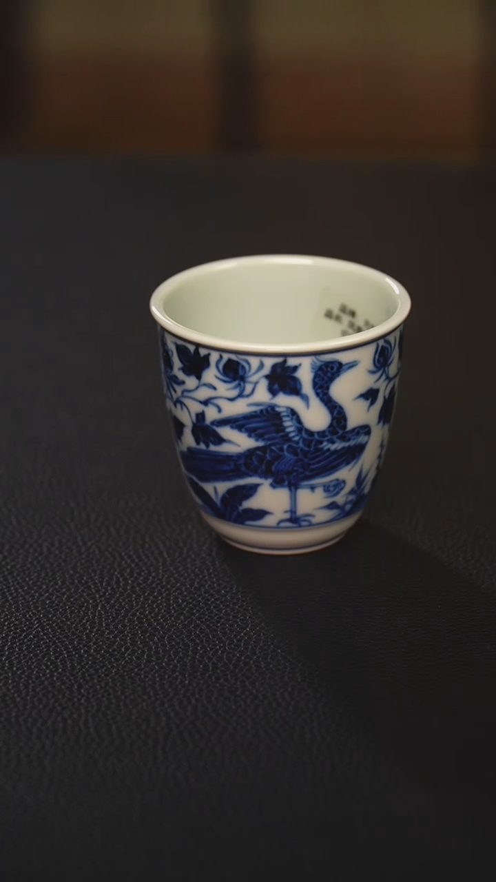 【闪购商品】瓷杯元黛工坊 70cc孔雀手握杯