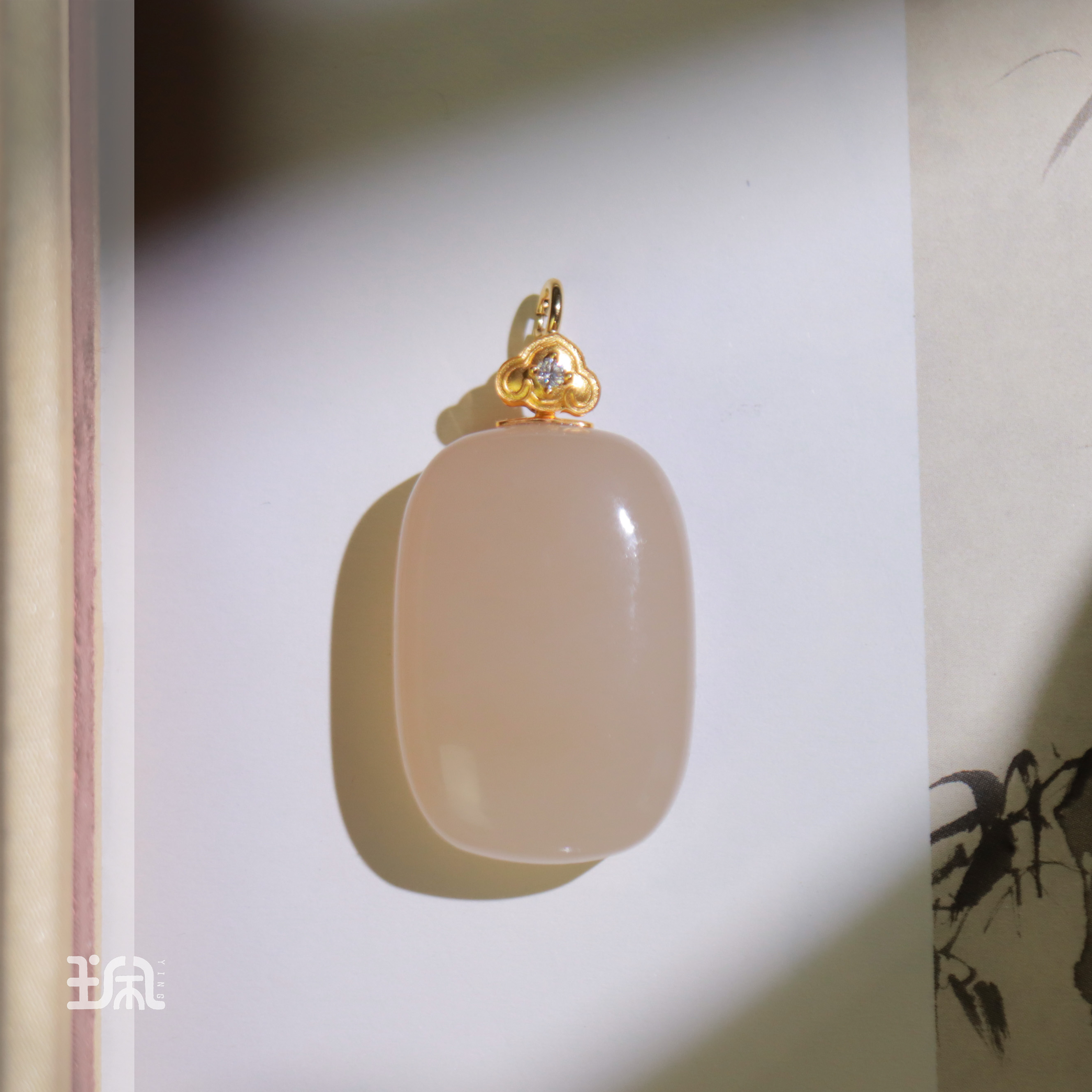 辞鸿|和田玉*吊坠不含链*18K镶嵌CYB24081550多样性发其一