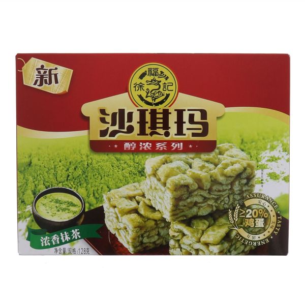 徐福记 沙琪玛浓香抹茶味 128g/盒