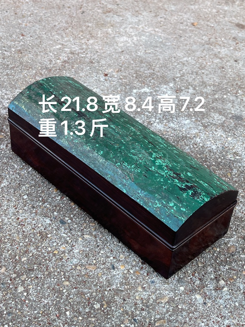 印度小叶紫檀老料漆皮首饰盒家居摆件