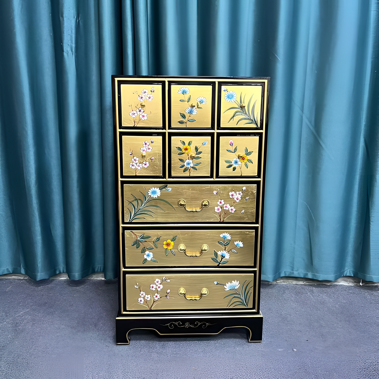 美式复古客厅储物柜五斗柜欧式收纳柜抽屉式美式复古客厅储物柜