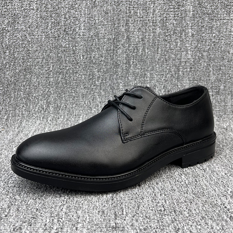 新款系带男士正装皮鞋软底商务皮鞋