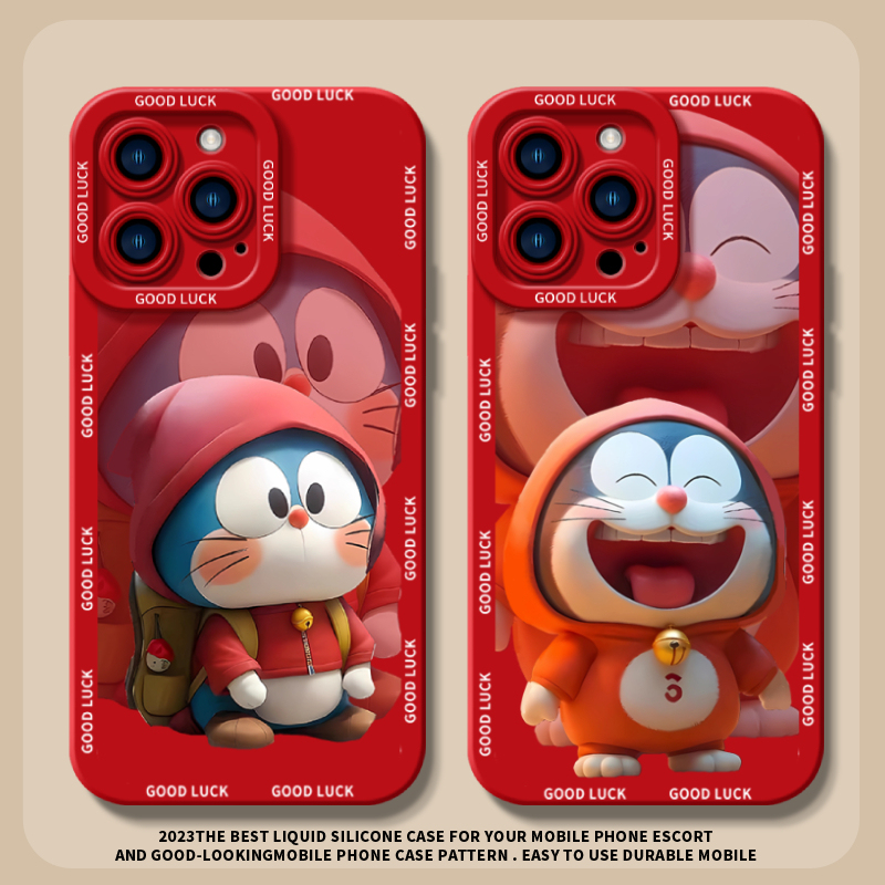 2024叮当猫适用苹果15手机壳14pro龙年保护套plus新款iphone13max