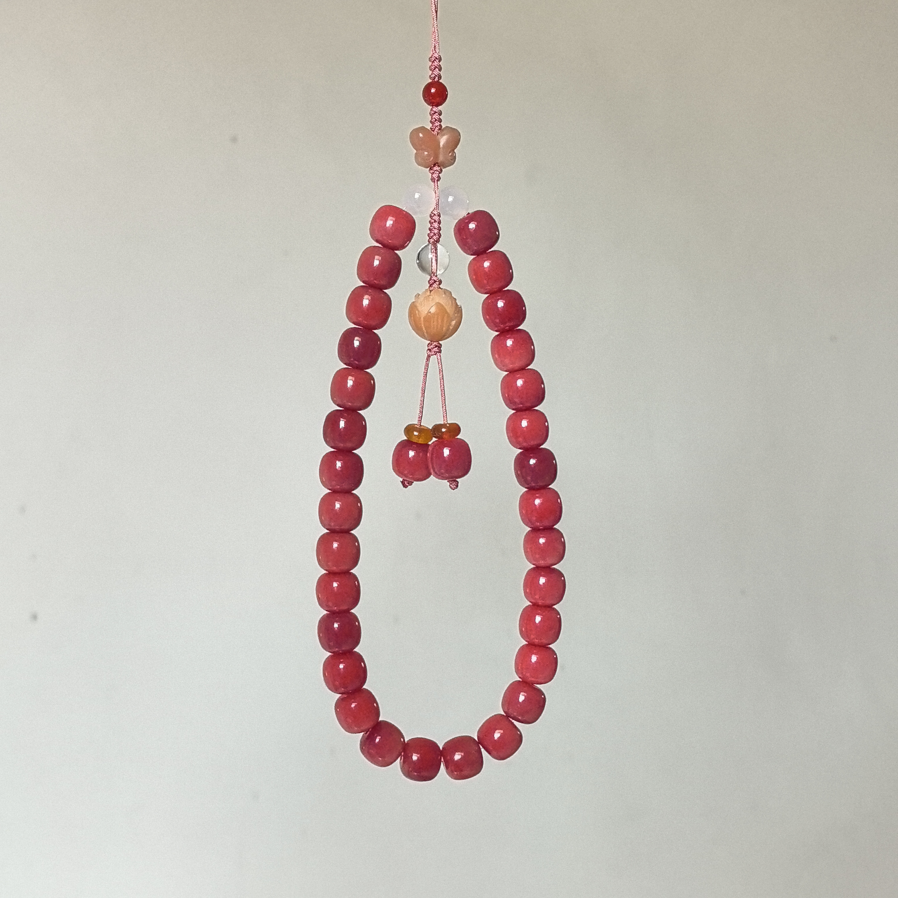 菩提根手机挂件闺蜜款红色手机链精致手腕款车钥匙扣挂件