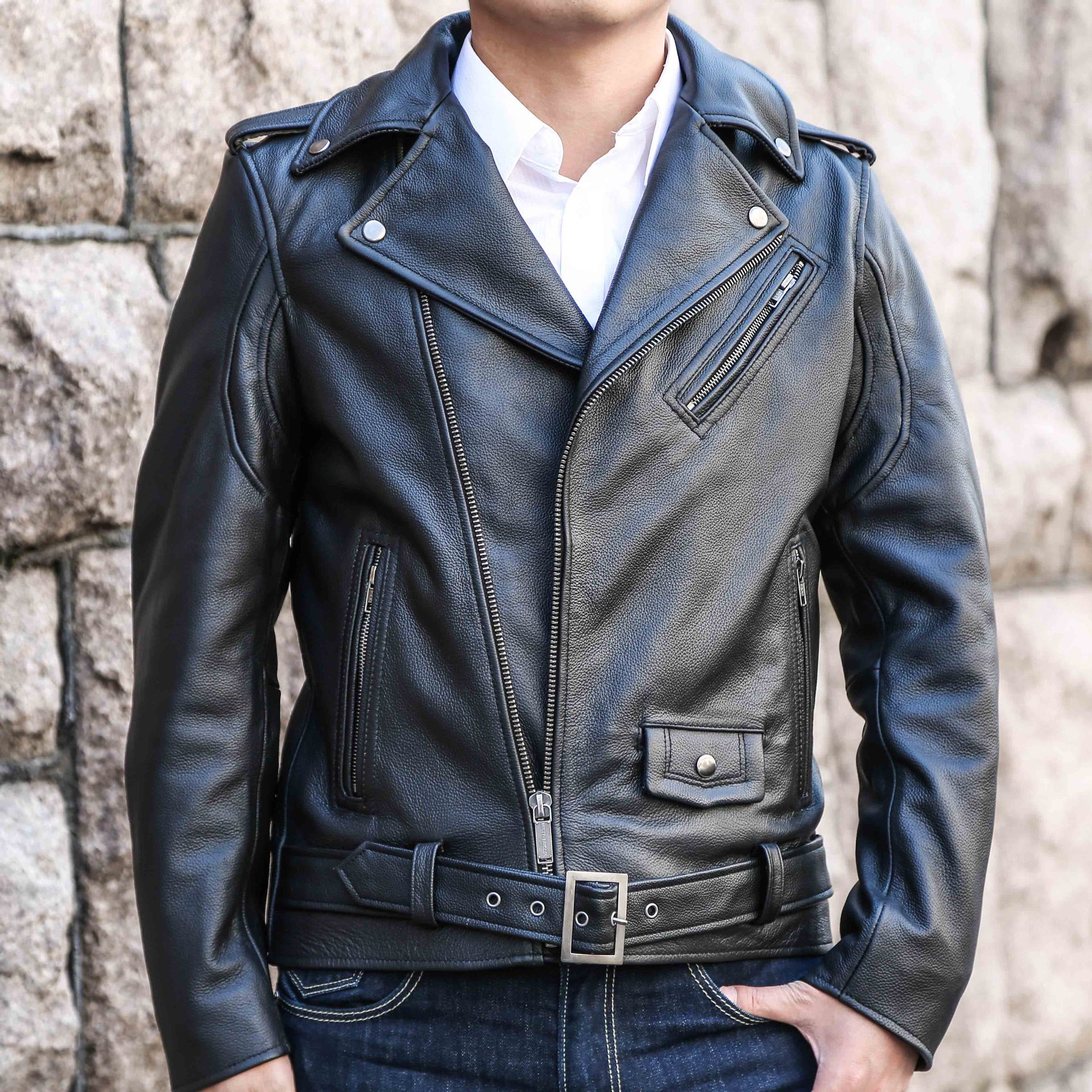 男士真皮皮衣春秋休闲潮流秋冬