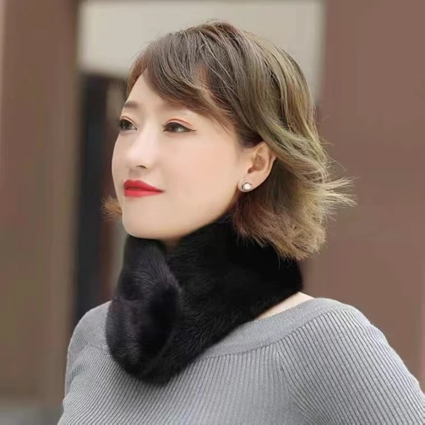 冬季进口水貂围巾保暖围脖男女同款时尚百搭