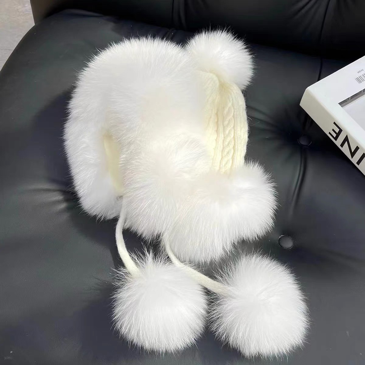时尚可爱保暖狐狸毛毛线帽子冬季百搭
