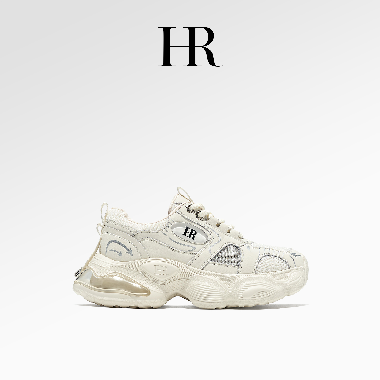 HR/赫莲娜厚底板鞋女款2024新款爆款百搭潮流小众增高运动休闲鞋