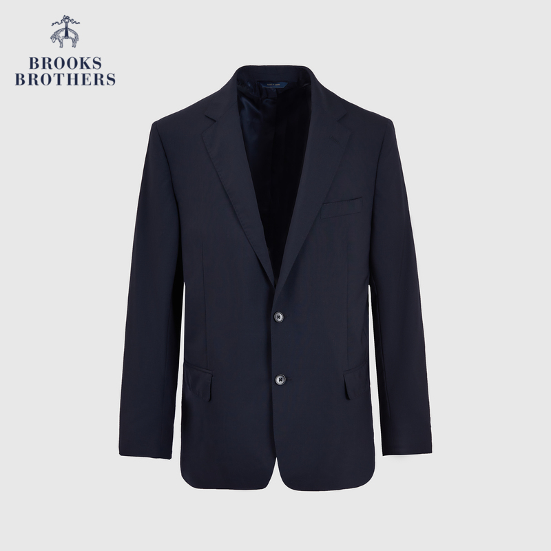 Brooks Brothers/布克兄弟男士25初春新款绵羊毛商务纯色西装外套