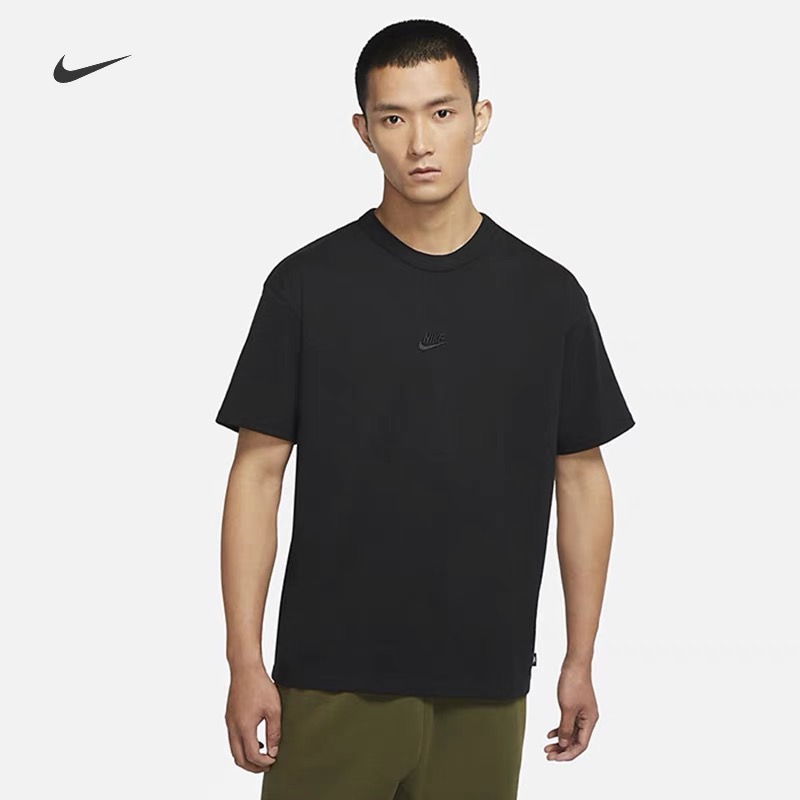 NIKE/耐克夏季纯色运动纯棉休闲透气T恤7393-010