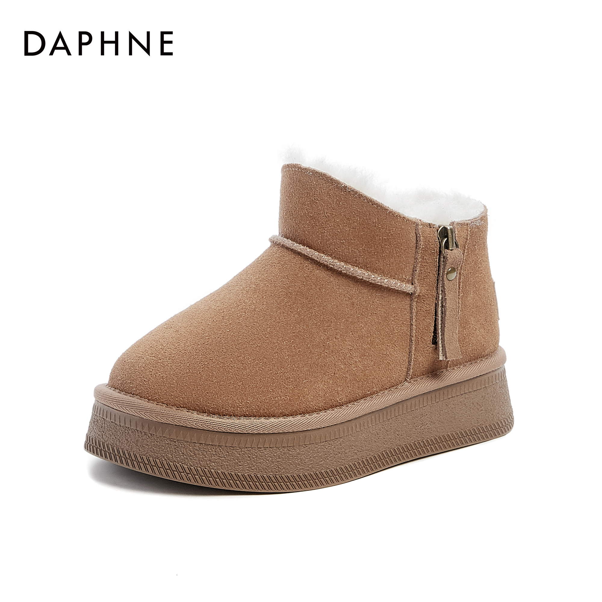 Daphne/达芙妮冬季雪地靴棉鞋2023新款百搭时尚休闲加绒厚底女靴X