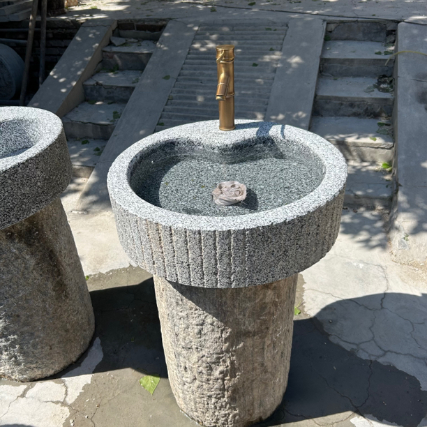 花岗岩石雕洗手盆洗衣池装饰摆件