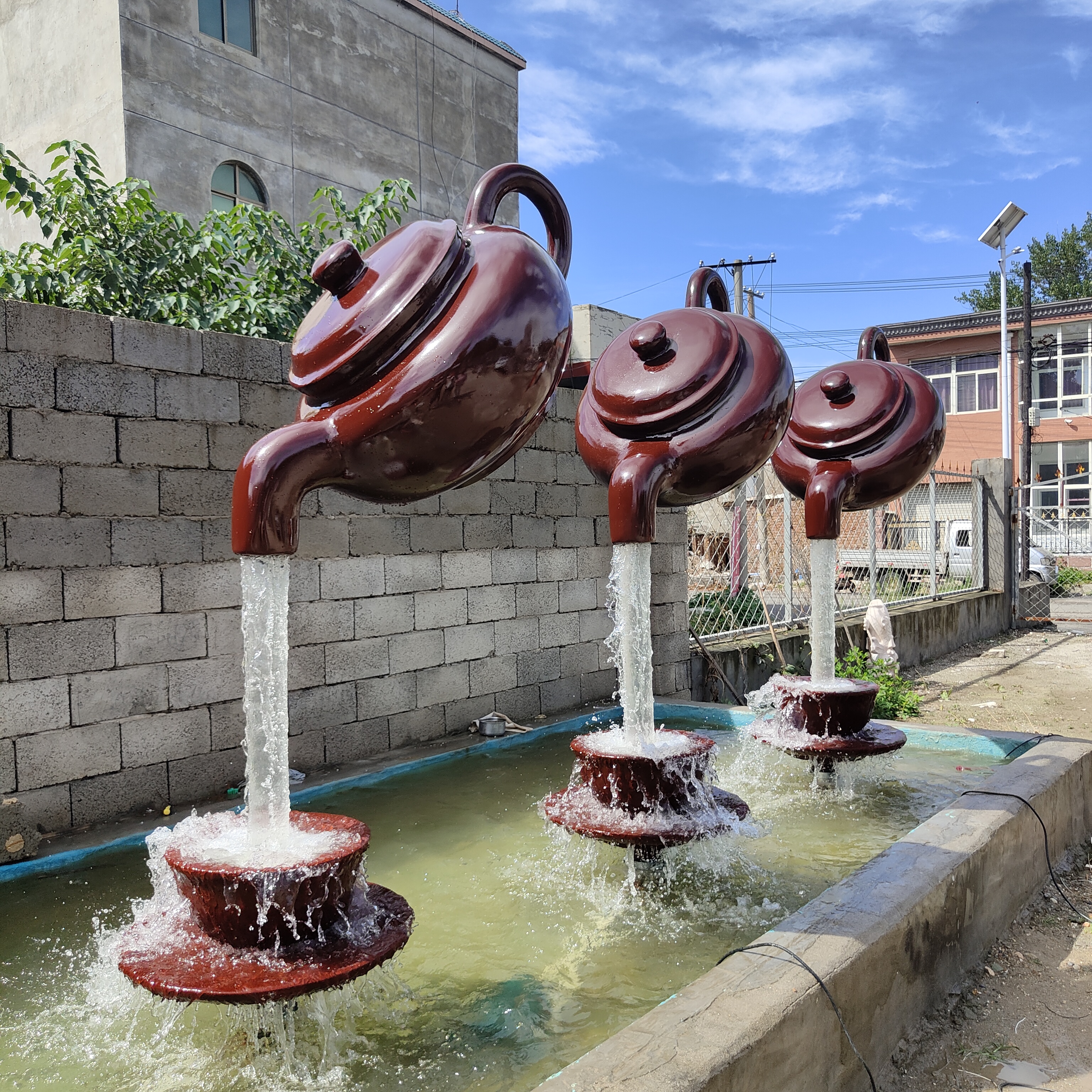 玻璃钢材质天壶倒流水庭院园林流水装饰摆件
