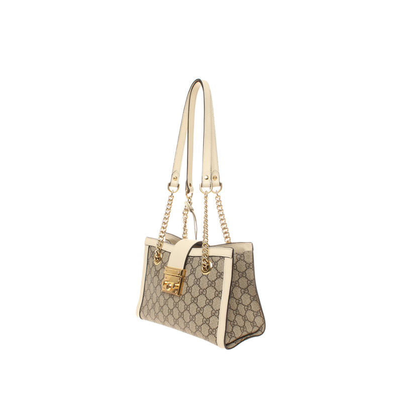 99新 GUCCI/古驰 小号/白色/padlock/单肩包/严选