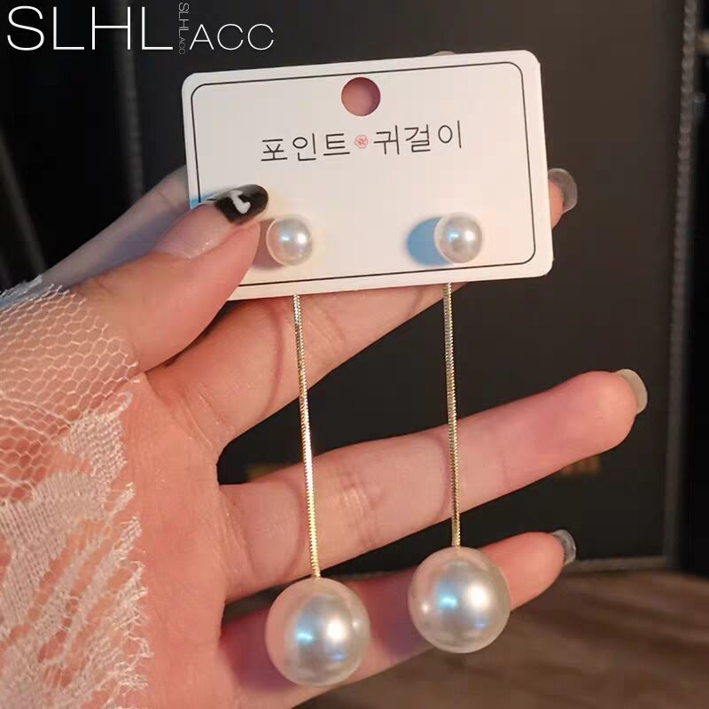 流苏显脸瘦耳环长款个性网红超仙耳坠链条气质耳钉耳饰