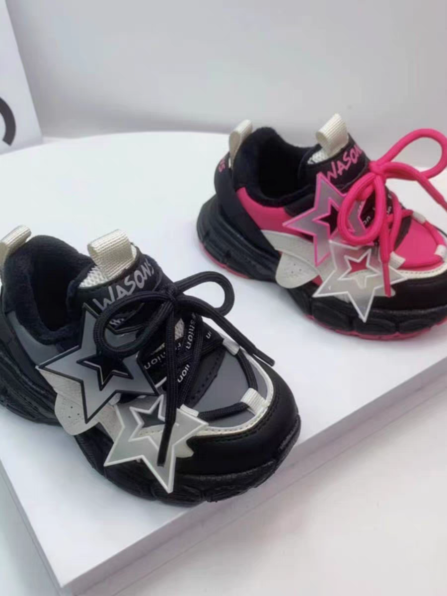 32-37儿童加绒星星装饰运动鞋5092店