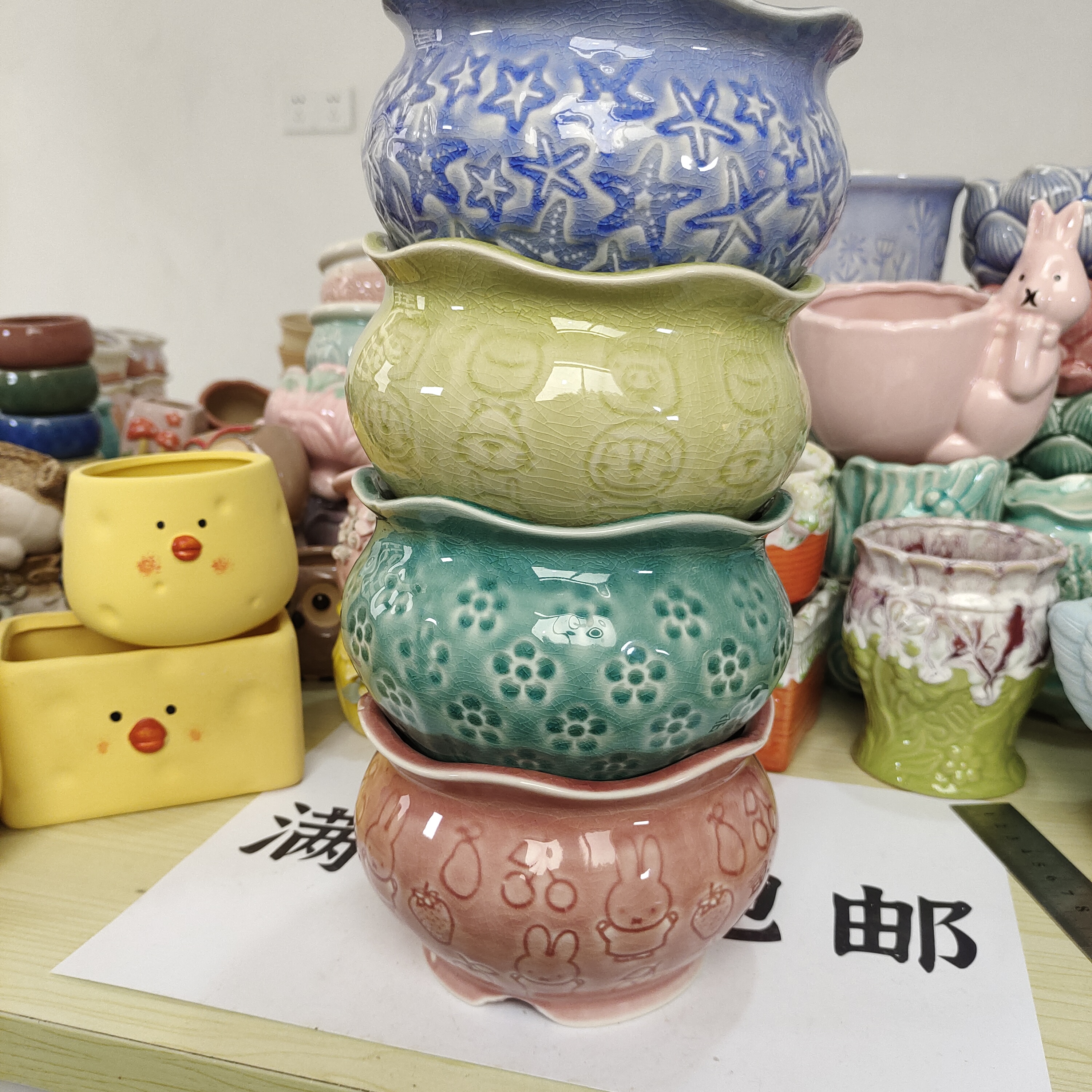 【给力花盆134】【口径约13高约9cm】多肉花盆桌面精品绿植花器