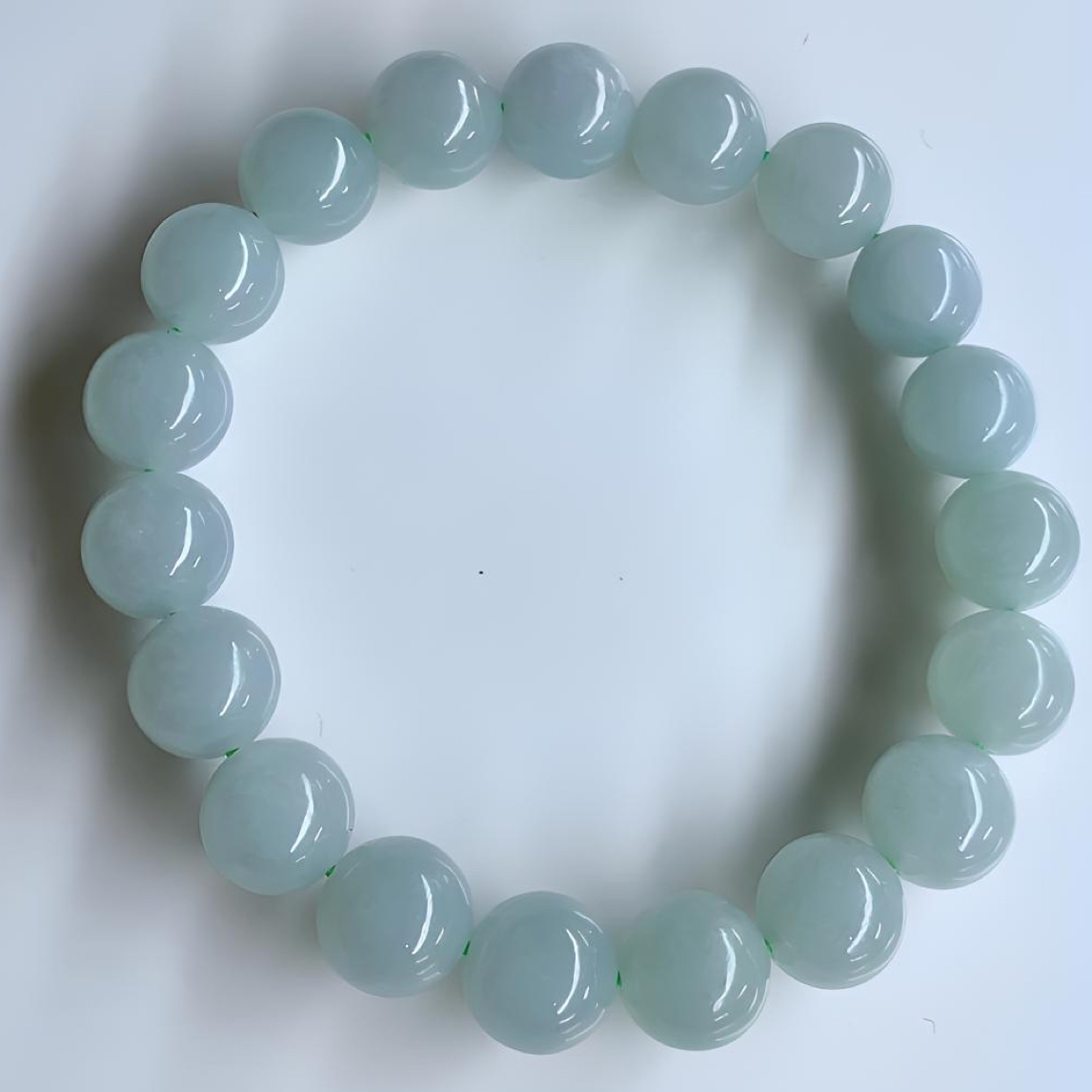 正宗缅甸高端淡雅湖水蓝透光透绳冰晴蓝上等女生正品100%真翡翠